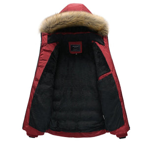 Jaqueta Masculina Parka Para Inverno Forro de Lã Acolchoada