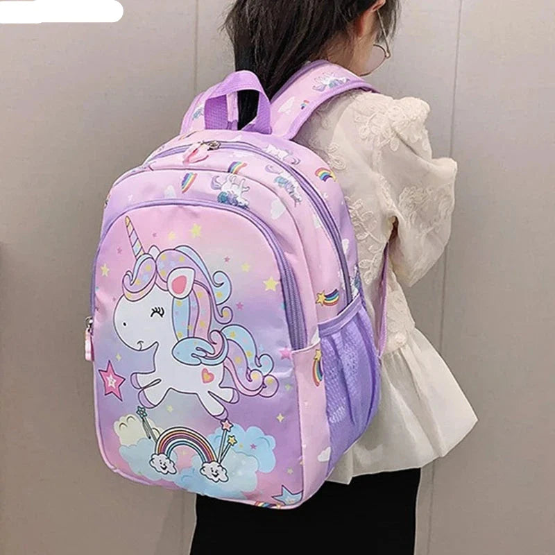 Mochila Escolar Infantil Feminina Unicórnio Mochila De Grande Capacidade