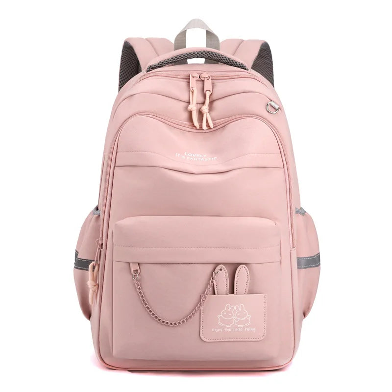 Mochila Escolar  Meninas  Com Detalhe De Corrente