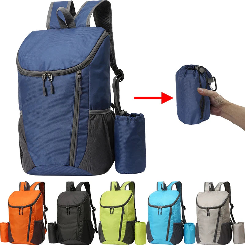 Mochila Portátil Dobrável Ultra Leve Para Ciclismo Viagens e Caminhadas