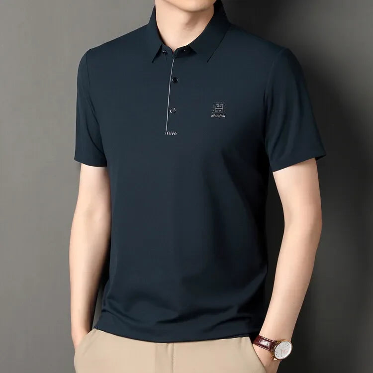 Camisa Masculina Polo sem Costura Algodão Peruano