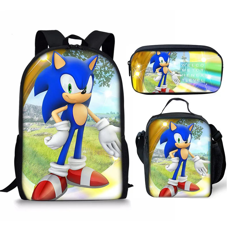 Kit Mochila Masculina Modelo Sonic