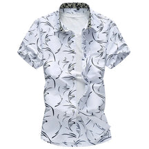 Camisa Masculina Manga Curta Estampa Havaiana