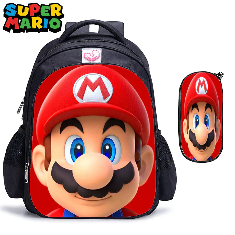 Kit Escolar Super Mario Bros, 2 Peças: Mochila e Estojo - CityBag