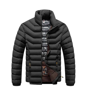 Jaqueta Parka Masculina Grossa Acolchoada Para Inverno