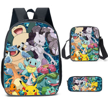 Kit Escolar Pokémon: Mochila, Bolsa de Ombro e Estojo