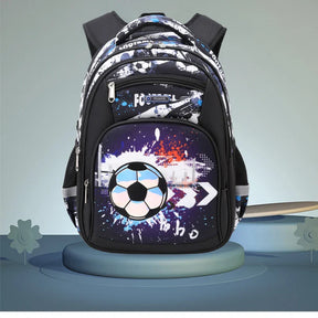 Mochila Escolar Infantil com Design de Futebol