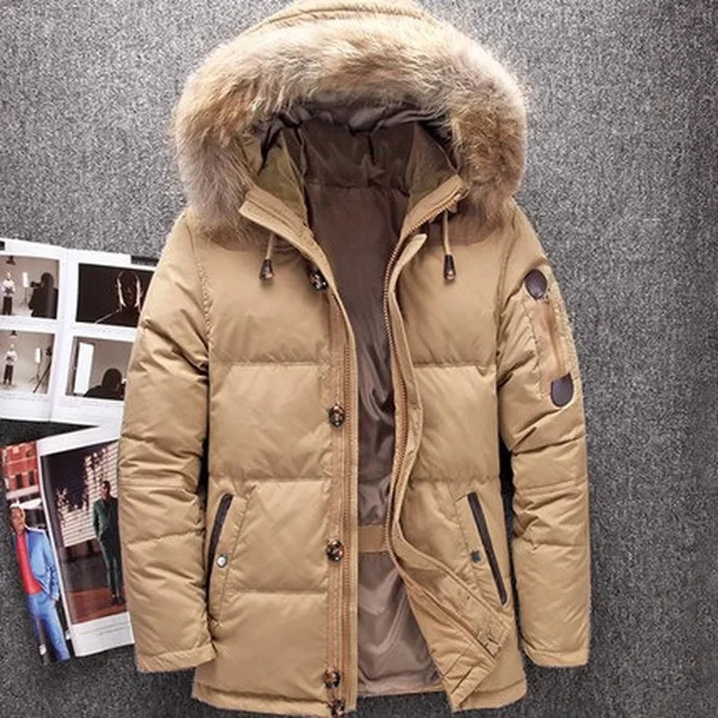 Jaqueta Masculina Para Inverno com Capuz