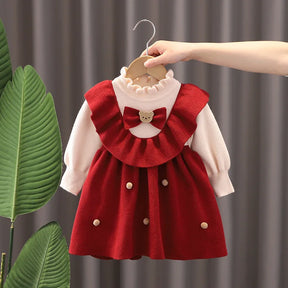 Vestido Infantil Winter Christmas 2 a 6 anos - Moda Festiva para o Natal e Inverno