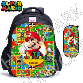 Kit Escolar Super Mario Bros, 2 Peças: Mochila e Estojo - CityBag