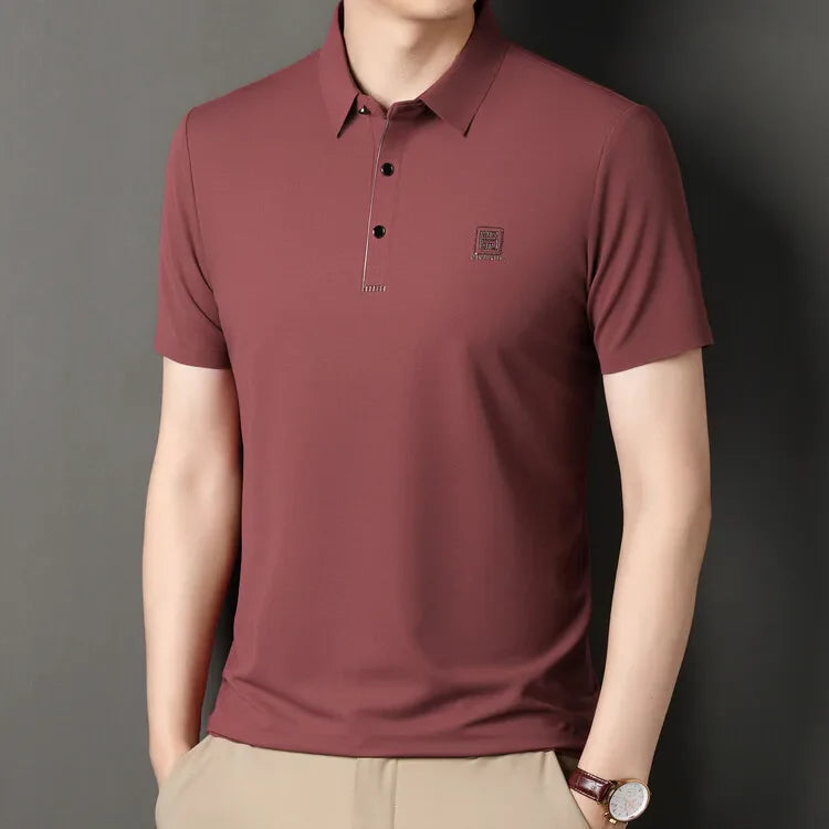 Camisa Masculina Polo sem Costura Algodão Peruano