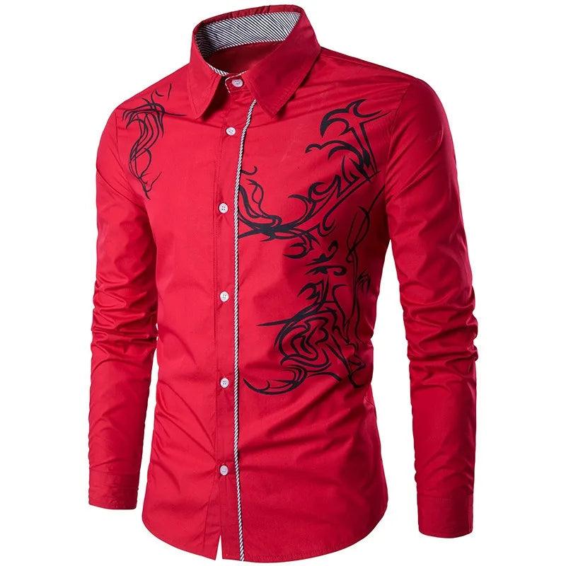 Camisa Social Masculina Estampada Ethnia