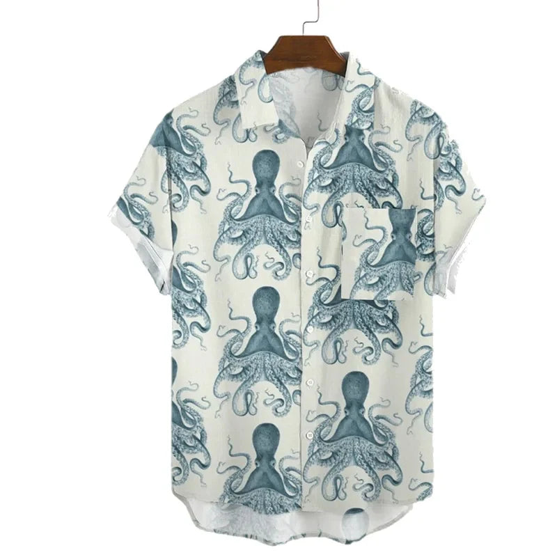 Camisa Masculina Manga Curta Tropical