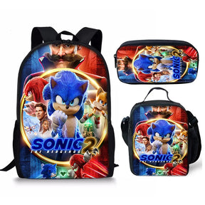 Kit Mochila Masculina Modelo Sonic