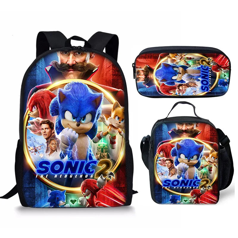 Kit Mochila Masculina Modelo Sonic