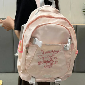 Mochila Escolar Feminina Moda Coreana Estampa Desenho Animado