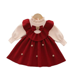 Vestido Infantil Winter Christmas 2 a 6 anos - Moda Festiva para o Natal e Inverno