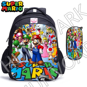 Kit Escolar Super Mario Bros, 2 Peças: Mochila e Estojo - CityBag