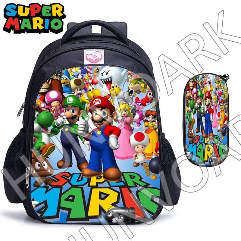 Kit Escolar Super Mario Bros, 2 Peças: Mochila e Estojo - CityBag