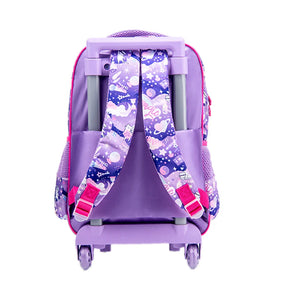 Kit Mochila Escolar Infantil Feminina Mochila De Rodinhas Acompanha Estojo E Lancheira