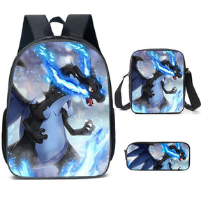 Kit Escolar Pokémon: Mochila, Bolsa de Ombro e Estojo