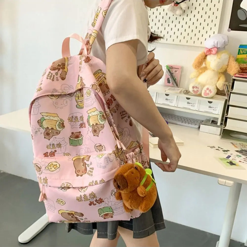 Mochila Escolar Adolescente  Com Bolsos Elásticos  Laterais  Com Alta Capacidade