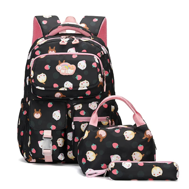 Kit Escolar para Meninas com: Mochila, Lancheira e Estojo