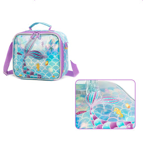 Kit Mochila Infantil Feminina Modelo Cauda