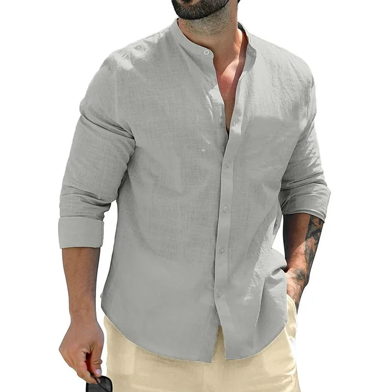 Camisa Masculina Social Monocromática Negocios