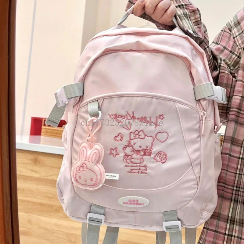 Mochila Escolar Feminina Moda Coreana Estampa Desenho Animado