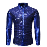 Camisa Masculina Social Lantejoulas Baile/Casamento