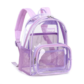 Mochila Escolar Feminina Transparente Impermeável Para Adolescentes