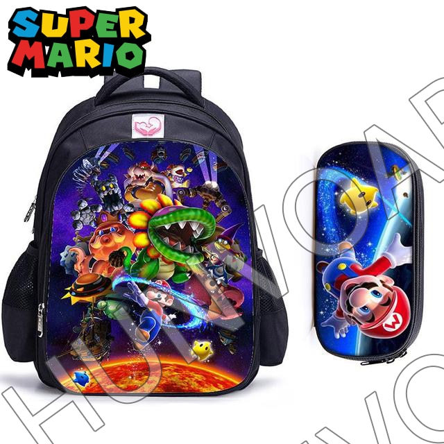 Kit Escolar Super Mario Bros, 2 Peças: Mochila e Estojo - CityBag