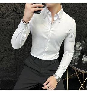 Camisa Social Masculina Slim Fit Anti Amassado Orion