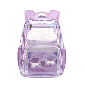 Mochila Escolar Feminina Transparente Impermeável Para Adolescentes