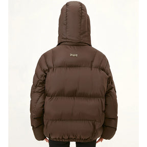 Jaqueta Puffer Masculina Com Capuz Parka Acolchoada Tendência