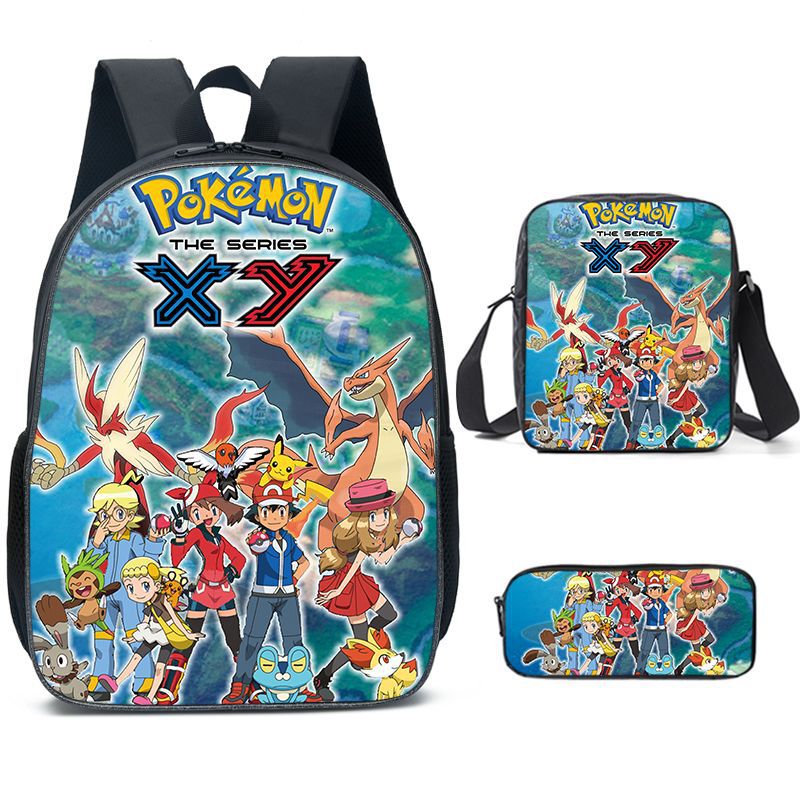 Kit Escolar Pokémon: Mochila, Bolsa de Ombro e Estojo