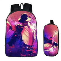 Kit Mochila Escolar Unissex Com Estojo Estampa Cantor Michael Jackson