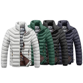 Jaqueta Parka Masculina Grossa Acolchoada Para Inverno