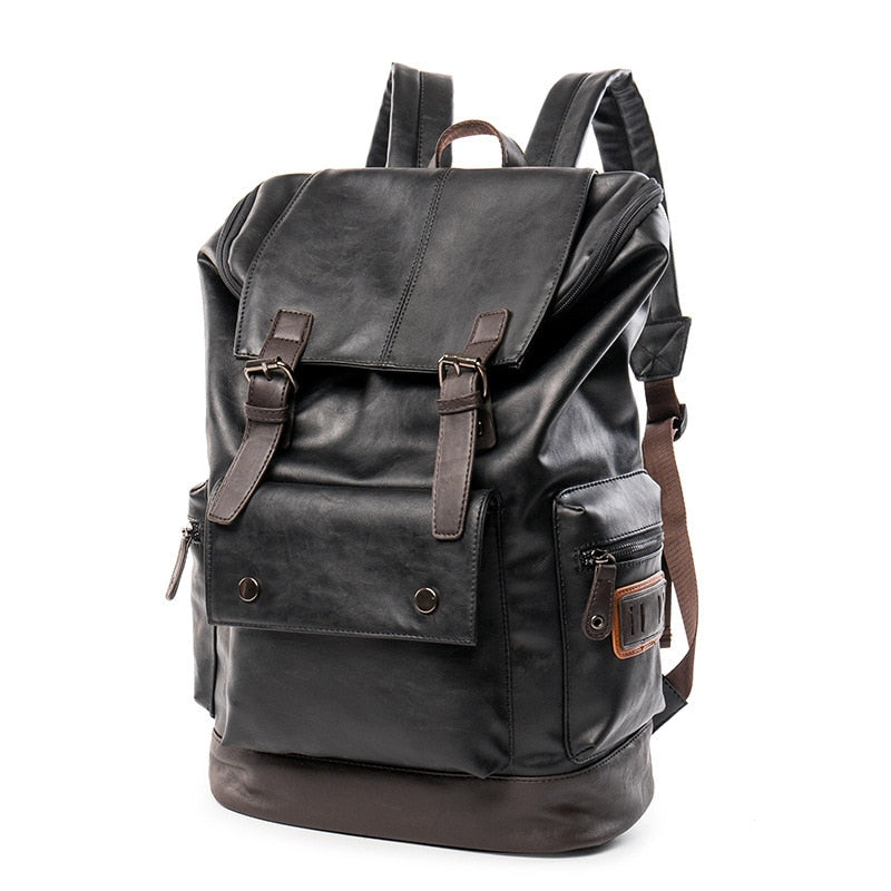 Mochila de Couro Masculina Moderna Para Notebook 15,6" - LeatherVibe