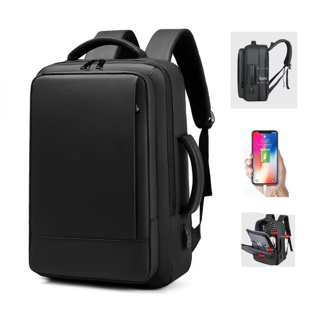 Mochila De Negócios Para Laptop Com Carregamento USB Impermeável