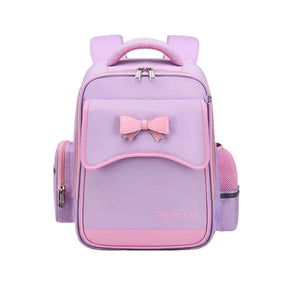 Kit Mochila Infantil Feminina Com Laço Princesa Material Resistente