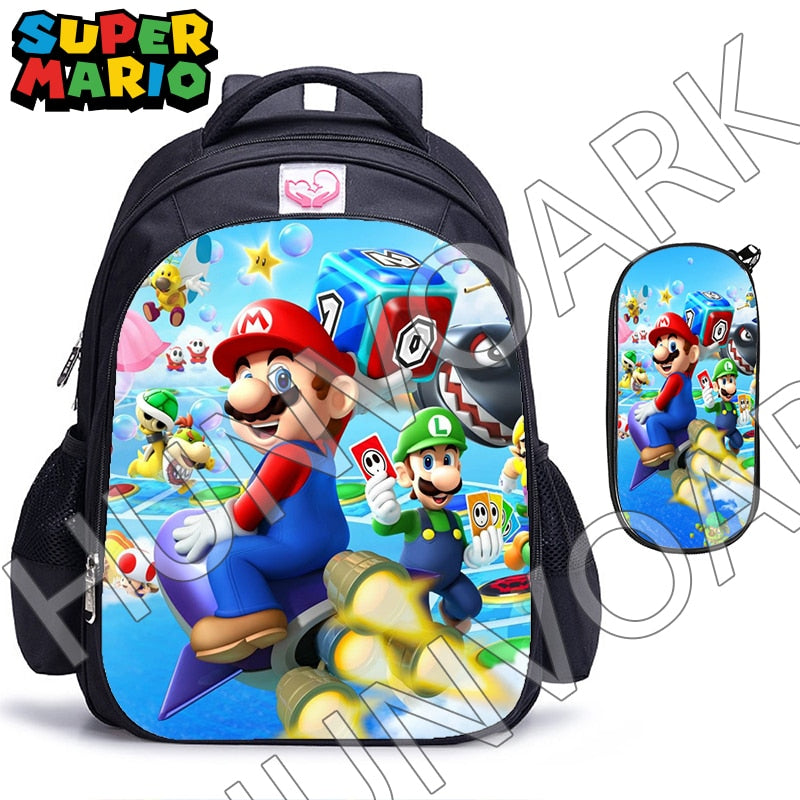 Kit Escolar Super Mario Bros, 2 Peças: Mochila e Estojo - CityBag