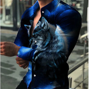 Camisa Social Masculina Manga Longa com Estampa 3D - Elegância e Qualidade Superior