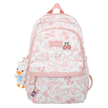 Mochila Escolar Feminina Cartoon Doodle + Brinde Especial - MCH11