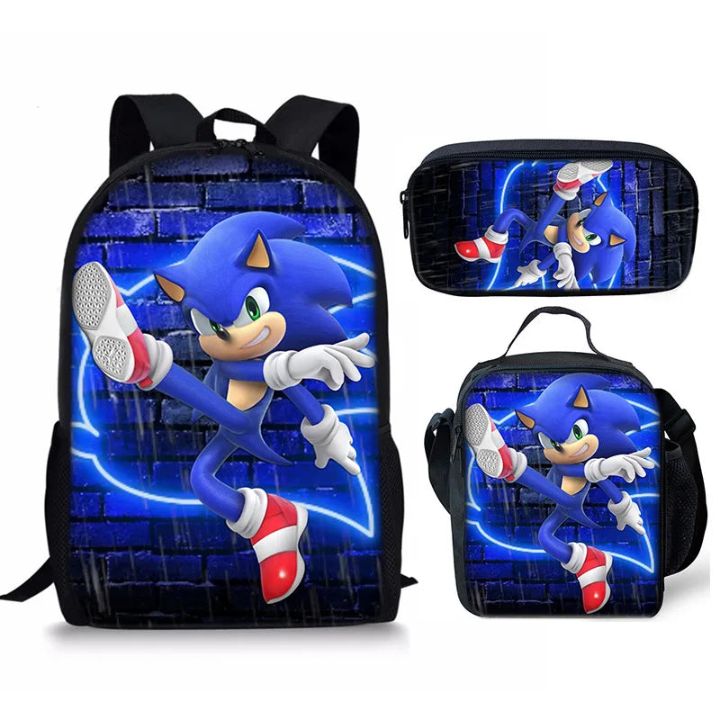 Kit Mochila Masculina Modelo Sonic