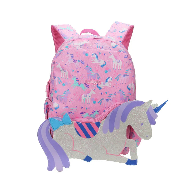 Mochila escolar Infantil Feminina Impermeável Design Unicórnio