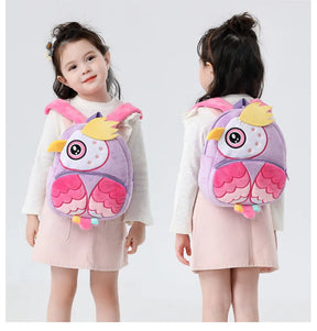 Mochila Escolar 3D Infantil de Bichinho de Pelúcia