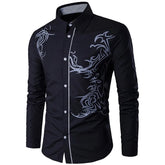 Camisa Social Masculina Estampada Ethnia