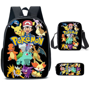 Kit Escolar Pokémon: Mochila, Bolsa de Ombro e Estojo